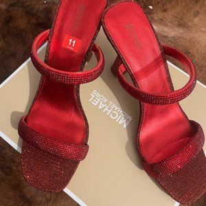 MICHAEL Michael Kors Women's Clara Rhinestone Dress Sandals Sz 11